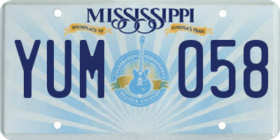 MS license plate YUM058