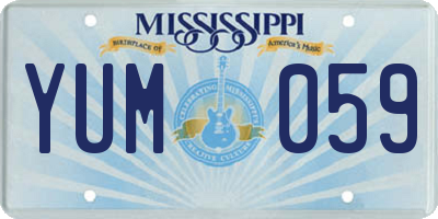 MS license plate YUM059