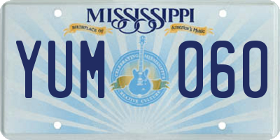MS license plate YUM060