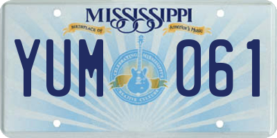 MS license plate YUM061