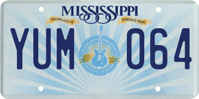 MS license plate YUM064