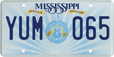 MS license plate YUM065