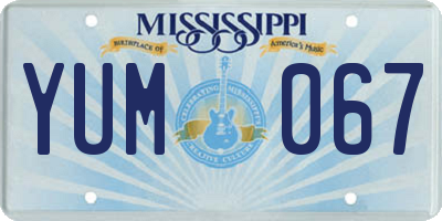 MS license plate YUM067