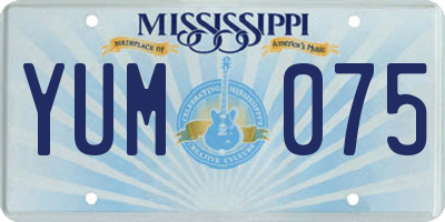 MS license plate YUM075