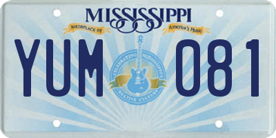 MS license plate YUM081
