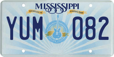 MS license plate YUM082