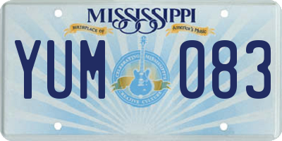 MS license plate YUM083