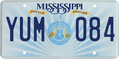 MS license plate YUM084
