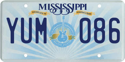 MS license plate YUM086