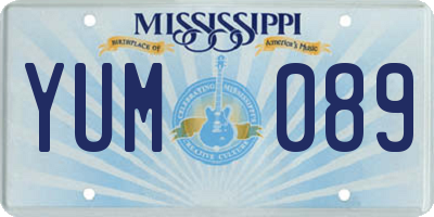 MS license plate YUM089