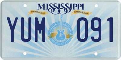 MS license plate YUM091