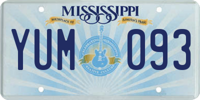 MS license plate YUM093