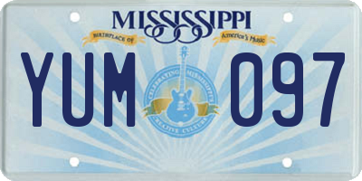 MS license plate YUM097