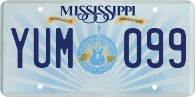 MS license plate YUM099