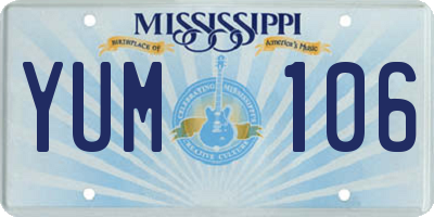 MS license plate YUM106