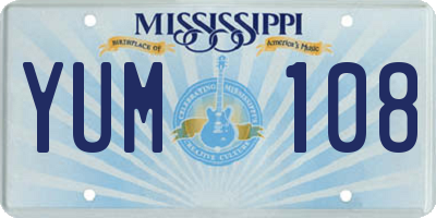 MS license plate YUM108