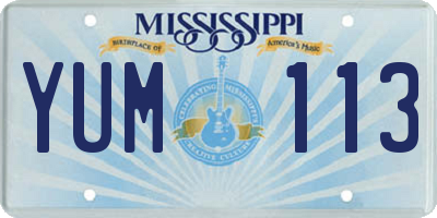 MS license plate YUM113