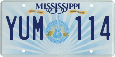 MS license plate YUM114