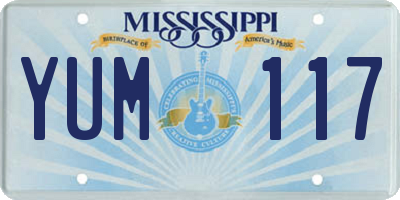 MS license plate YUM117