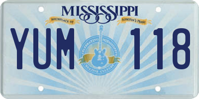 MS license plate YUM118