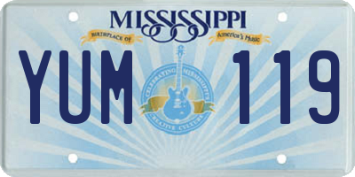 MS license plate YUM119