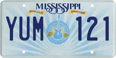 MS license plate YUM121