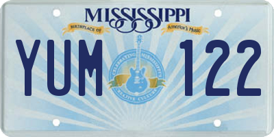 MS license plate YUM122