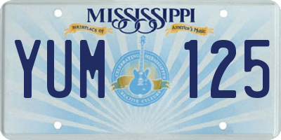 MS license plate YUM125