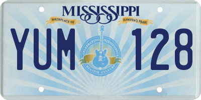 MS license plate YUM128