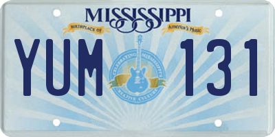 MS license plate YUM131