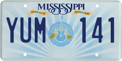 MS license plate YUM141
