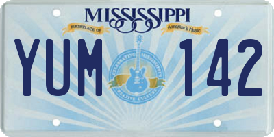 MS license plate YUM142