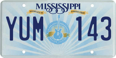 MS license plate YUM143