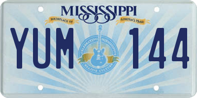 MS license plate YUM144