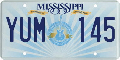 MS license plate YUM145