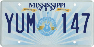MS license plate YUM147