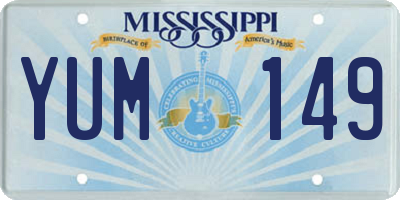 MS license plate YUM149