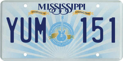 MS license plate YUM151