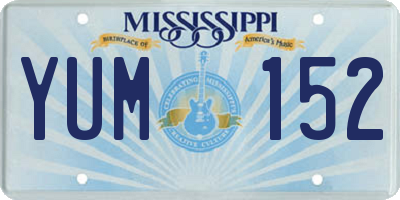 MS license plate YUM152