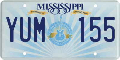 MS license plate YUM155