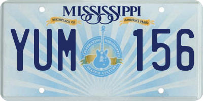 MS license plate YUM156