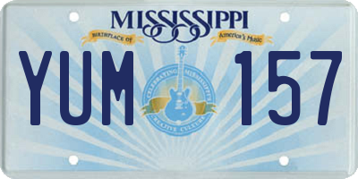 MS license plate YUM157