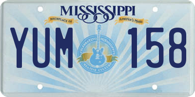MS license plate YUM158