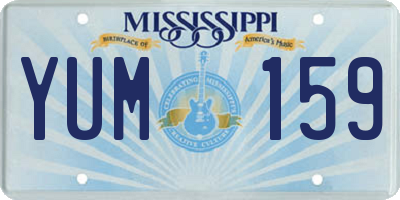 MS license plate YUM159
