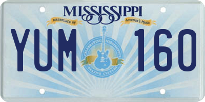 MS license plate YUM160