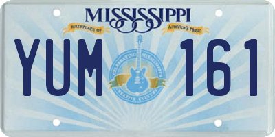 MS license plate YUM161