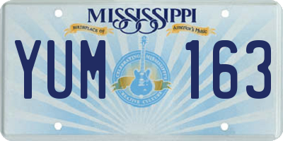 MS license plate YUM163