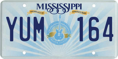 MS license plate YUM164
