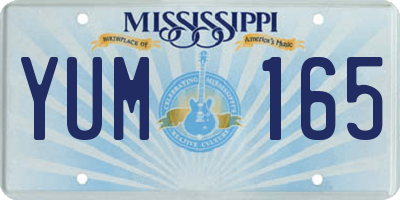 MS license plate YUM165