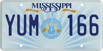 MS license plate YUM166